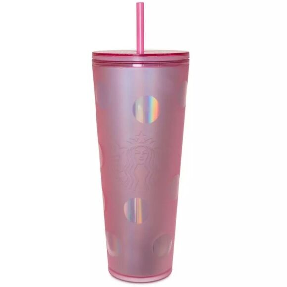 Walt Disney World Pink Starbucks Tumbler with Straw - Picture 4 of 5